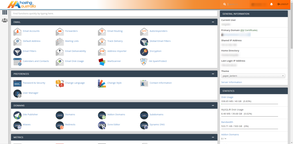 Shared Hosting cPanel