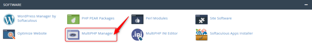 cPanel php manager