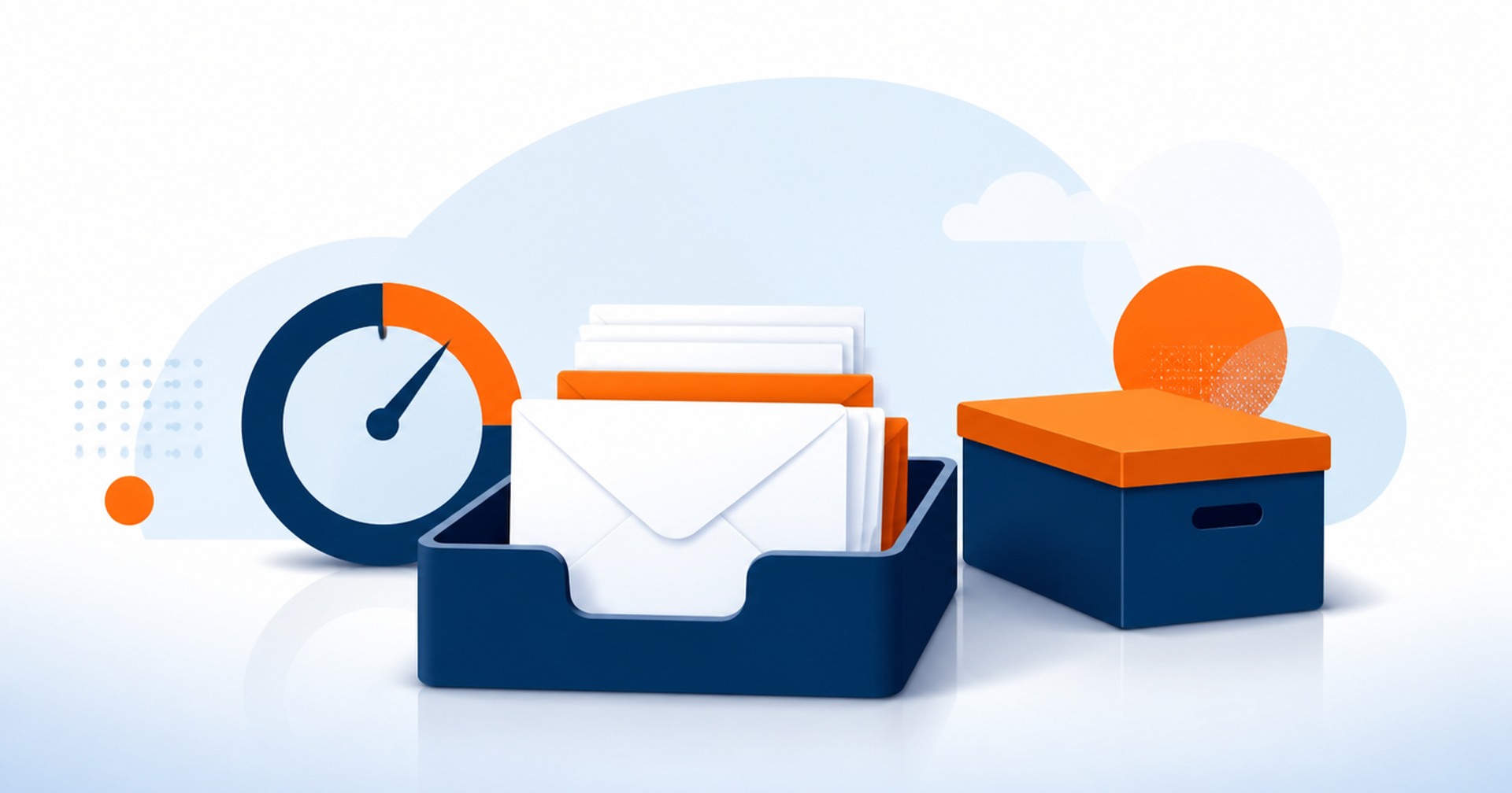 Email inbox, storage capacity and archive box